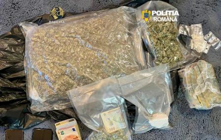 Aproximativ 1 2 kilograme de canabis gasite in urma perchezitiilor la domiciliu si in masini
